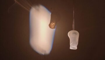 Sound installation with glass